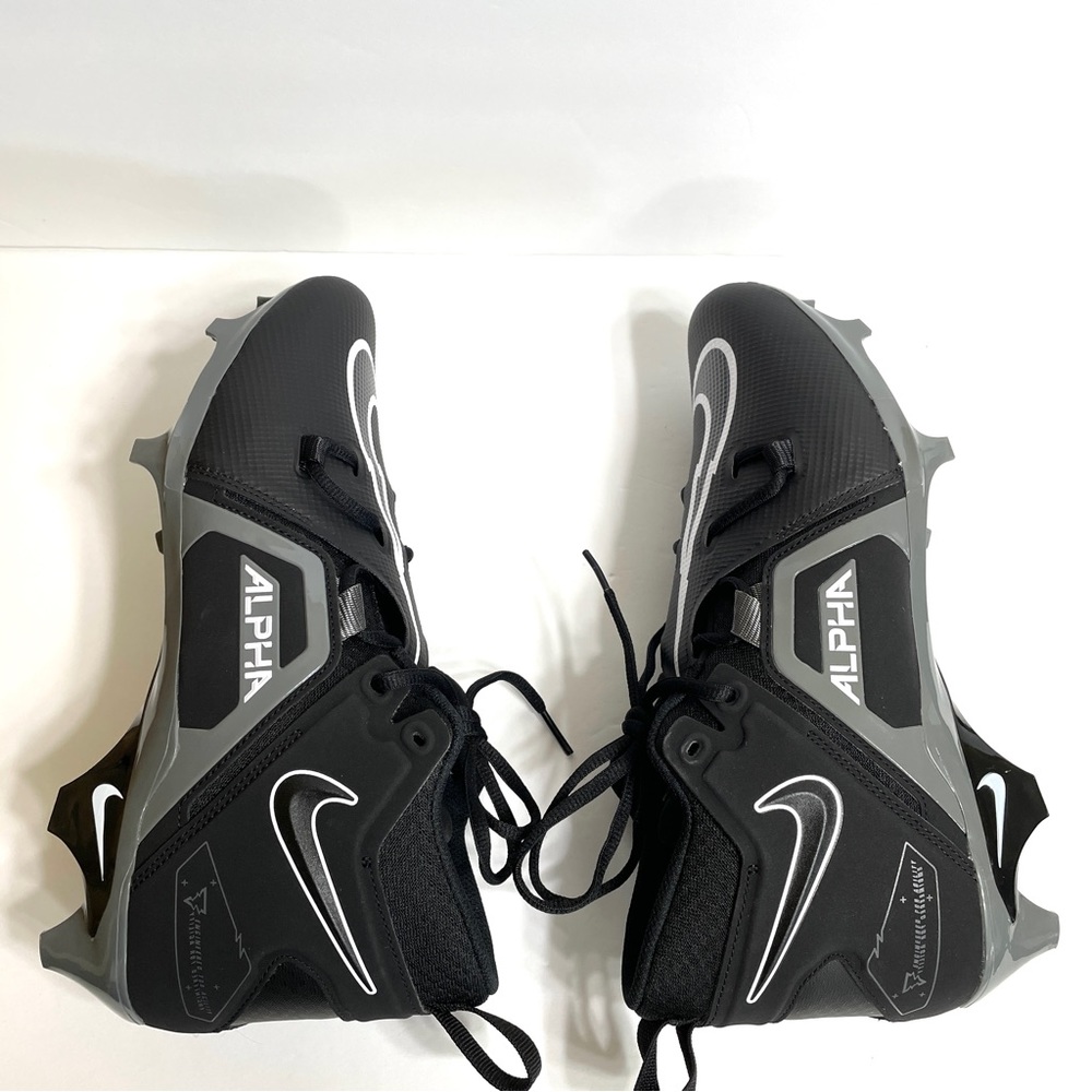 Nike Alpha Menace Pro 3 Football Cleats Black Grey DM1788-001